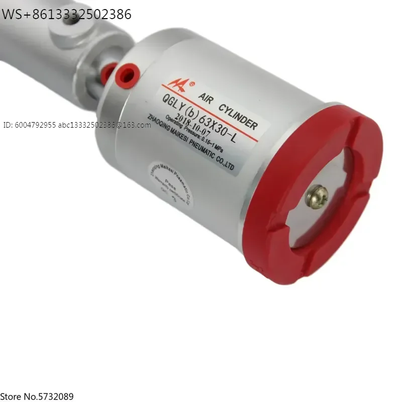 Pneumatic Woodworking Machinery Drilling and Pressing Cylinder for QGLY63x30-TS