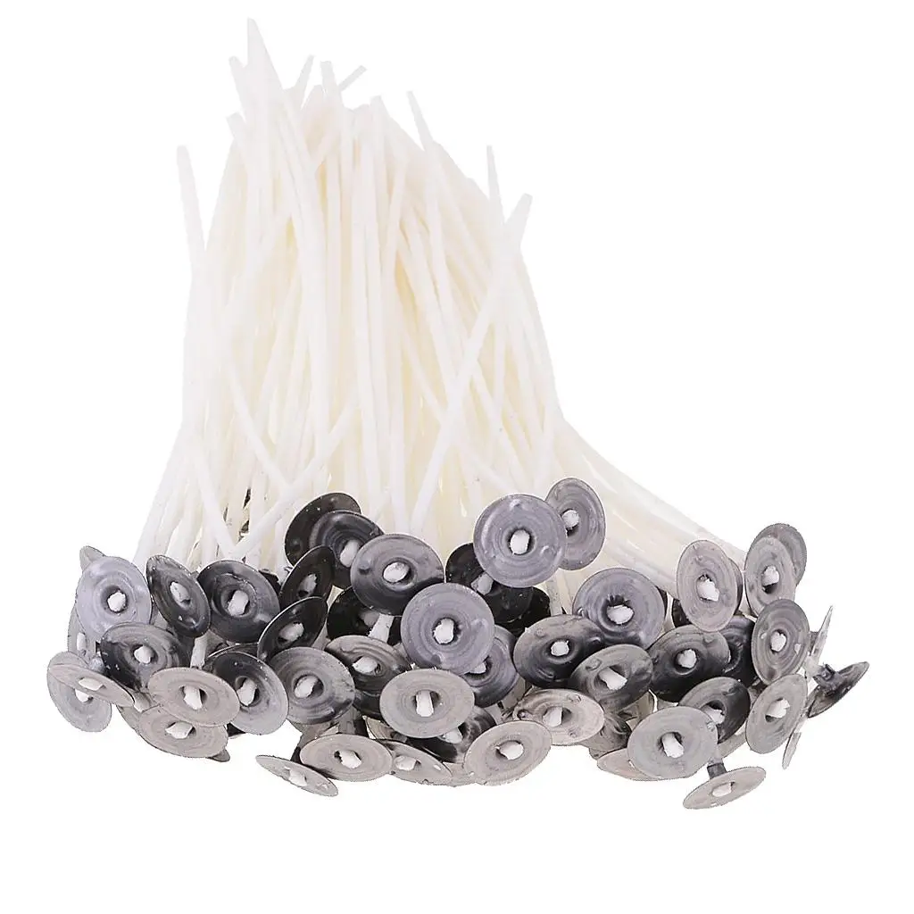 Pre Waxed Cotton Candle Wicks with Tabbed Base Tealight Cup Core for Candle Making Supplies and Craft