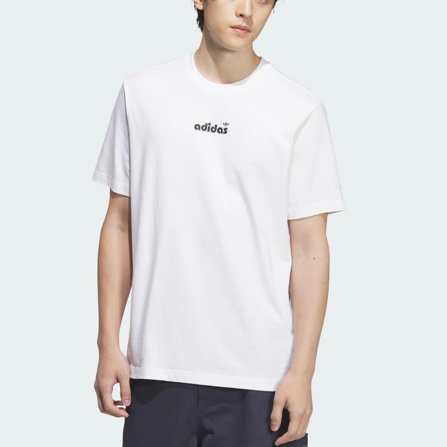 أديداس أوريجينالز للرجال كاجوال برقبة دائرية وأكمام قصيرة فضفاضة قابلة للتنفس JX2635 #1