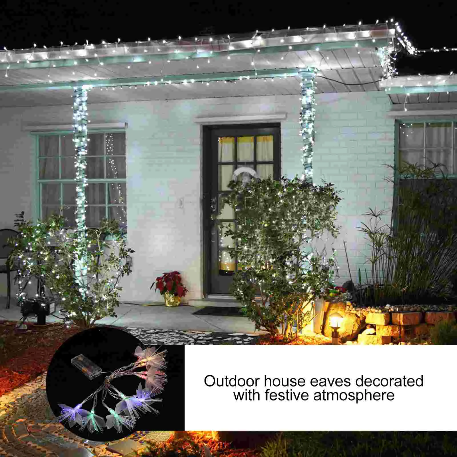 Fiber Optic String Lights Decor Bedroom Ornament Festival Lamp Adornment Post Plastic