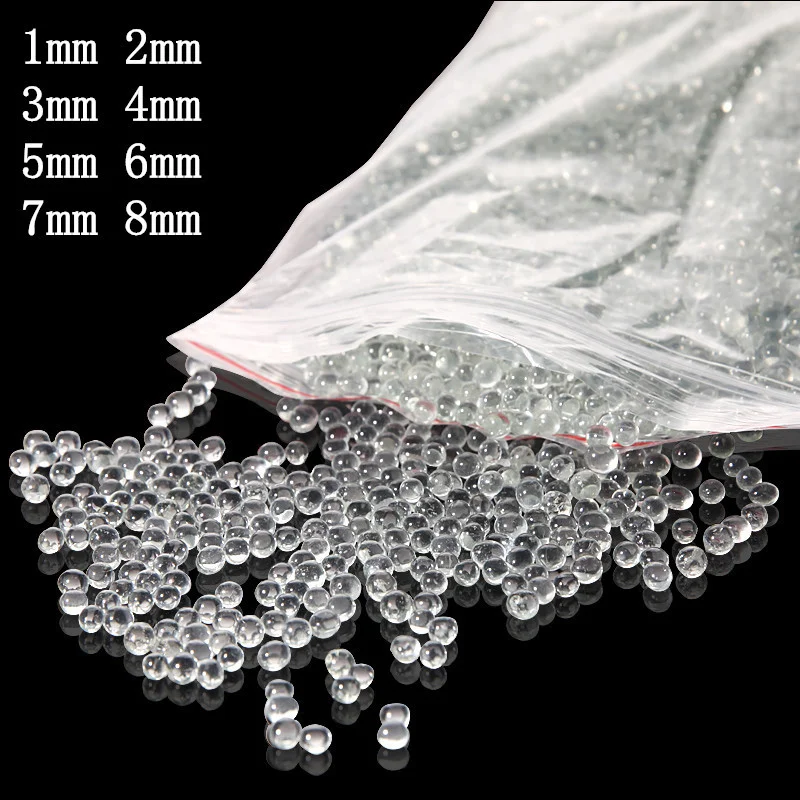 1000Pcs/2000Pcs Verschillende Grootte Od 1Mm Tot 8Mm Glas Bal Zand Grind Kraal Voor Laboratorium experimenten