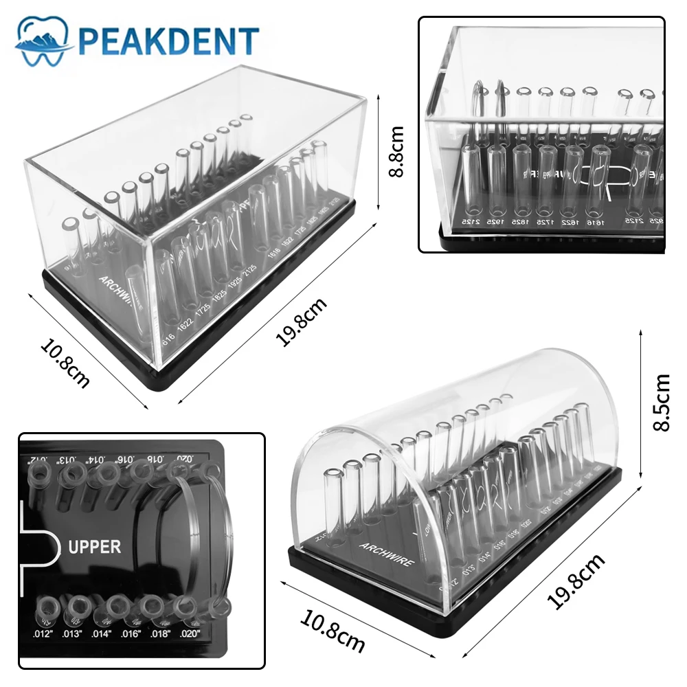 

Dental Acrylic Organizer Holder Ortho ArchWires Round/Rectangular Arch Wires Holder Case For Placing Wires Dentist Storage Box