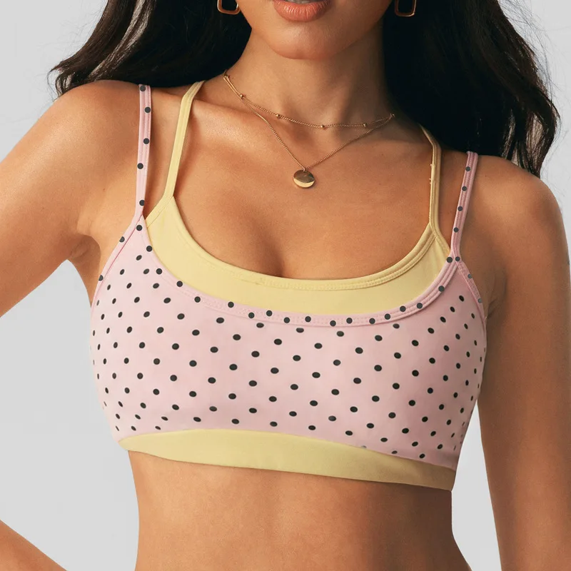 WESTSHAN Thin-Strap Sports Bra Top For Women Running Training Workout Active Outdoor Fitness Pilates Yoga Tank Top