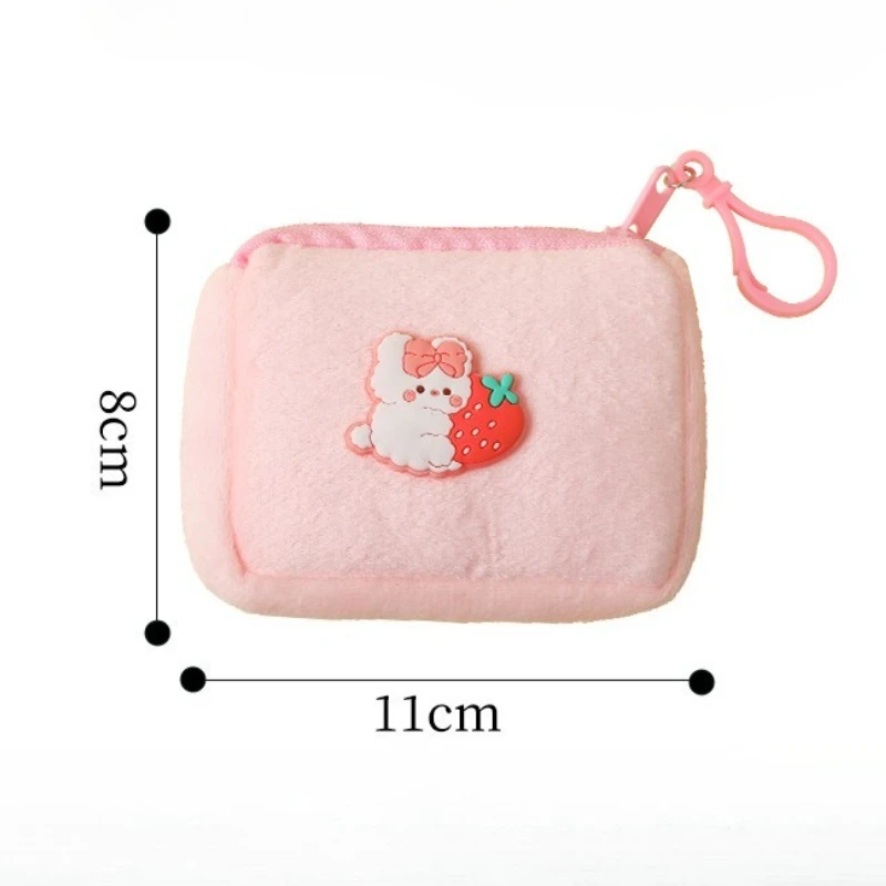Monedero de felpa bonito, Mini billetera de animales de dibujos animados para niñas y niños, llavero portátil, bolsa de dinero de bolsillo para niños, regalo para estudiantes