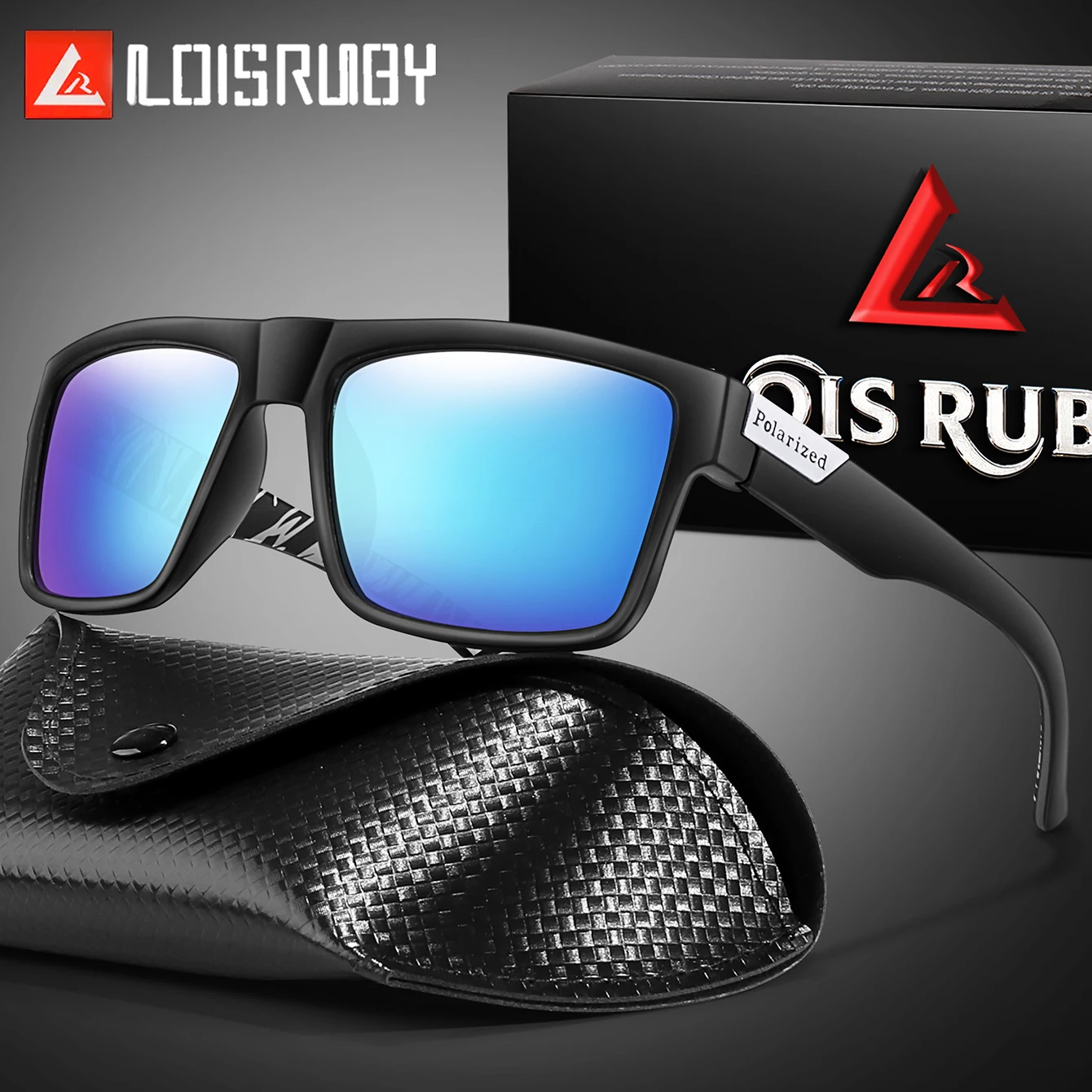 Polarisierte Sonnenbrille UV400 HD Vision Winddicht Mode Brille Männer Radfahren Angeln Laufen TAC Objektiv Vintage Stil Mit Box