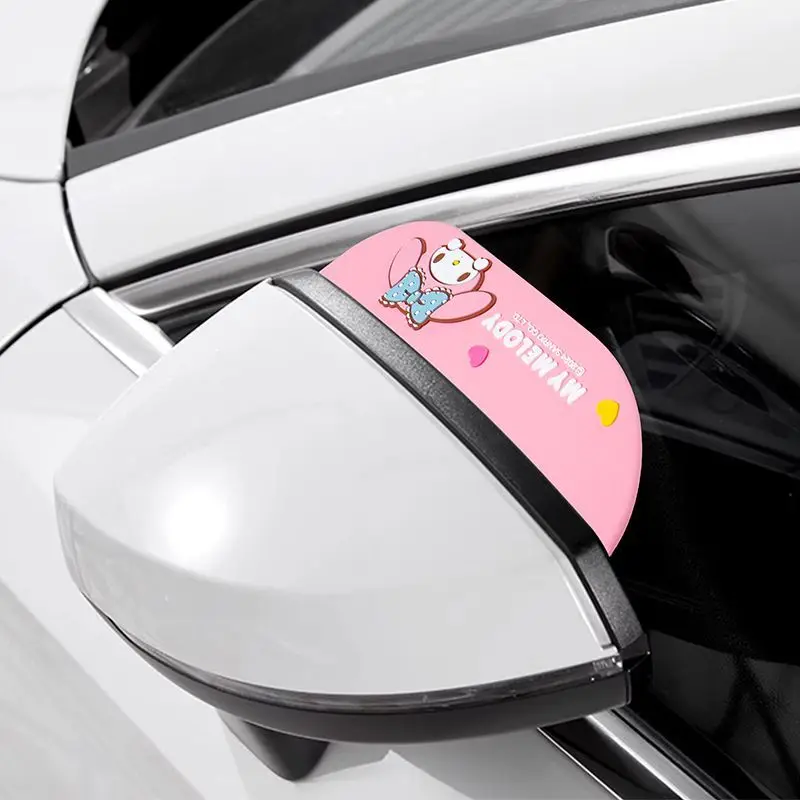 

Hello Kitty автомобильное зеркало заднего вида дождь брови Sanrio мультфильм милый щит солнцезащитный козырек авто защита заднего вида защитные наклейки на лезвия
