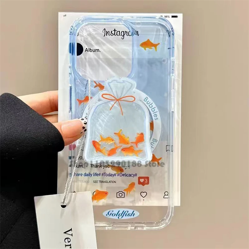 Korea Leuke Drijfzand Cartoon Magnetische Houder Grip Tok Griptok Telefoon Standhouder Ondersteuning Voor iPhone 16 Voor Pad Magsafe Smart Tok