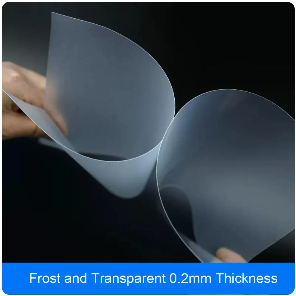 50 Pieces 0.2mm Thickened Plastic Envelope Bidding Document Transparent Film A4 217x290mm Frost PVC Binding Cover Paper