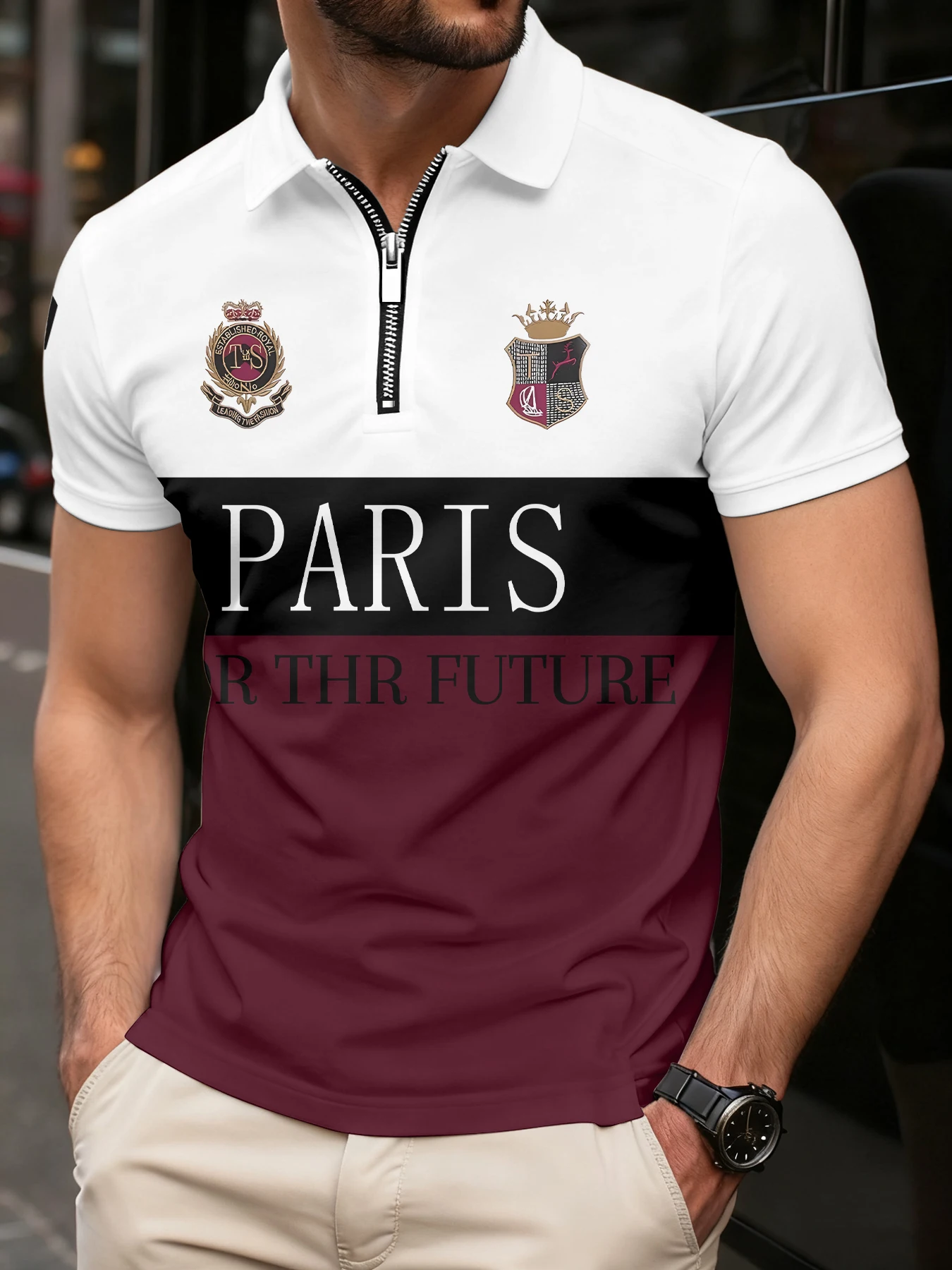 Striped Graphic T S… - image