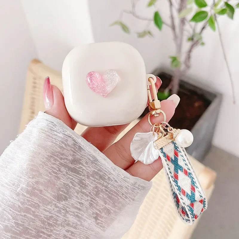 Case For Samsung Galaxy Buds FE Buds Pro Buds2 Protective Earphone Cover For Samsuing Galaxy Buds Live With Spring Bracelet