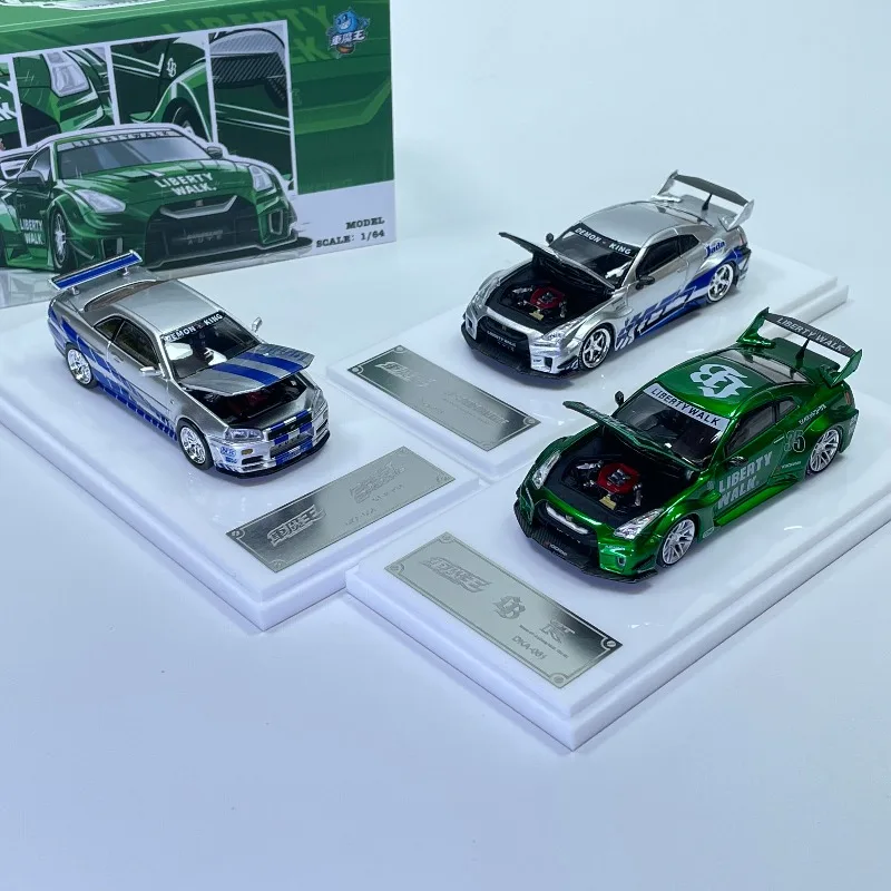 Diecast GTR R35/R34 RR 1:64 Scale Alloy Car Model