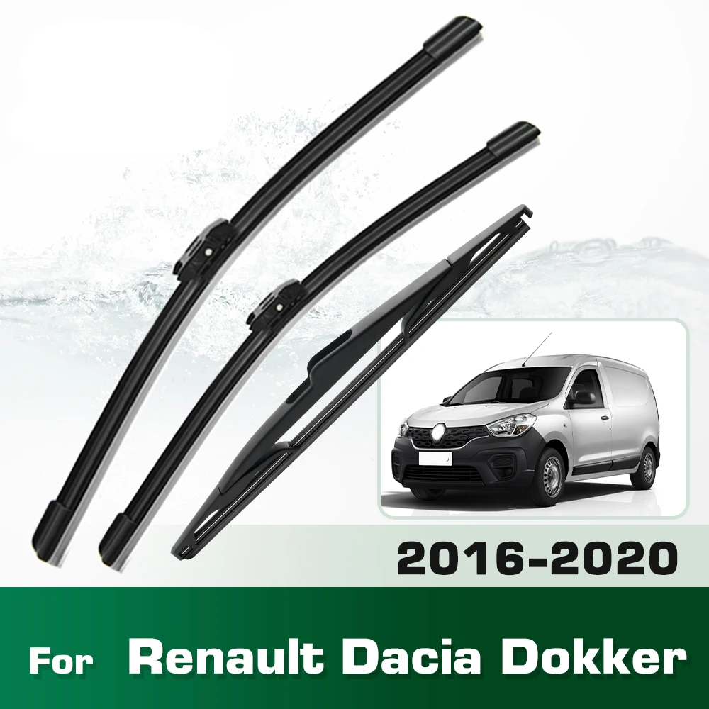 Scheibenwischer vorne und hinten für Renault Dacia Dokker 2016–2020, Windschutzscheibe, Windschutzscheibe, Fenster, Regenbürsten, 55,9 cm, 40,6 cm, 25,4 cm