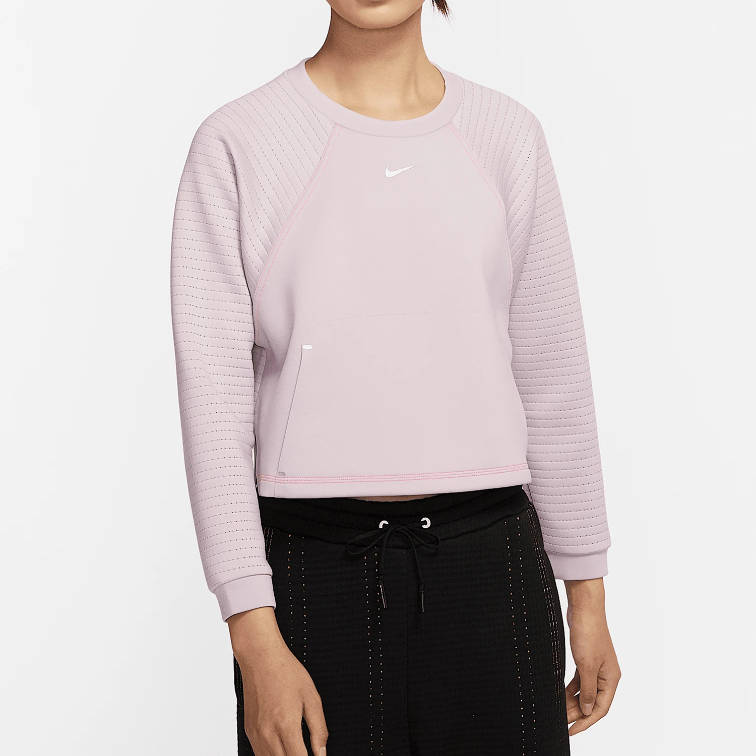 

Официальный женский вязаный повседневный свитшот Nike PRO LUXE с круглым вырезом для тренировок CU5746-516