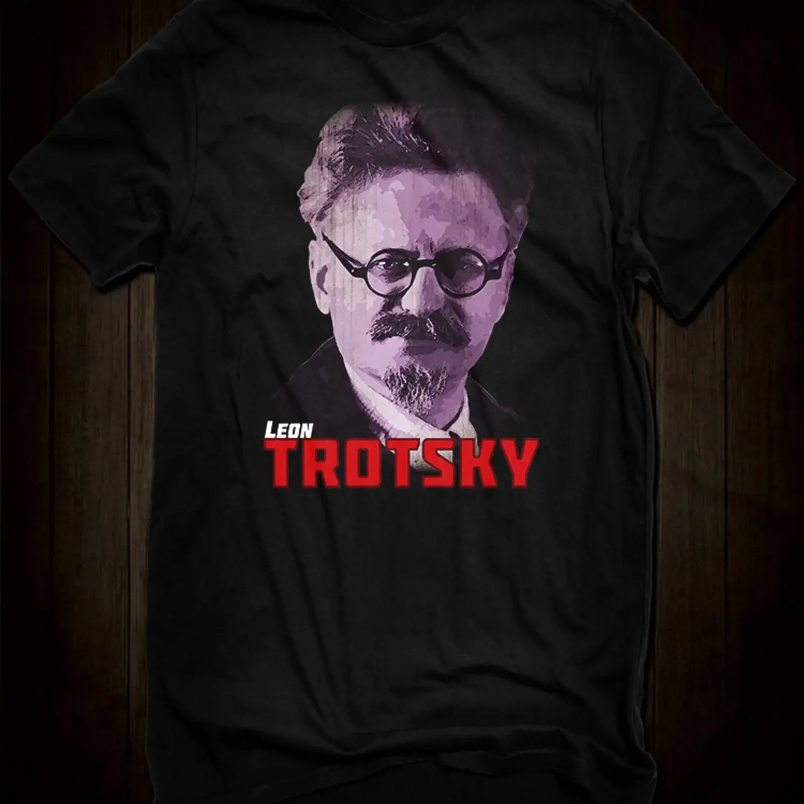 Leon Trotsky T Shirt Hellwood Outfitters vintage Washed Stretched Top For Everyday Wear Slightly fashion homme Casual Versatile