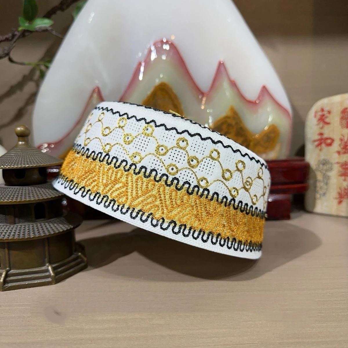 Darmowa Wysyłka Muzułmańskie Czapki Męskie Odzież Czapka do Modlitwy Islamska Taqiyah Kufi Produkty Podatkowe Kippa Turecka Nowoczesna Poliester 03568