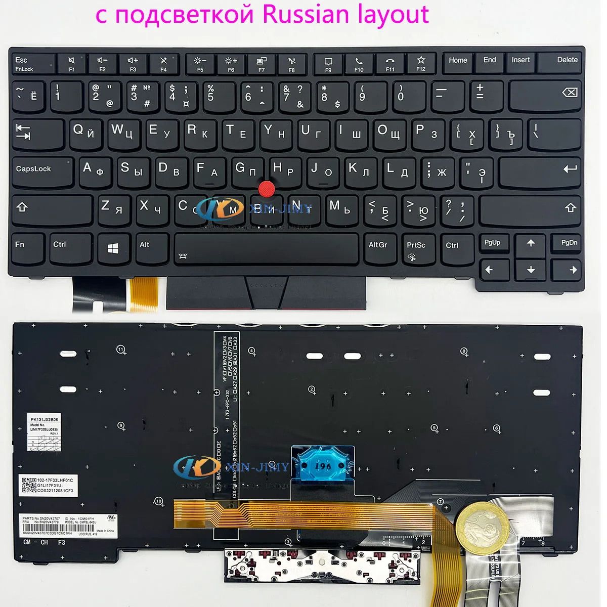 

Клавиатура для Lenovo для IBM ThinkPad T14 Gen1 P14s T14 Gen 2 P14s Gen 2 с подсветкой, русская раскладка RU