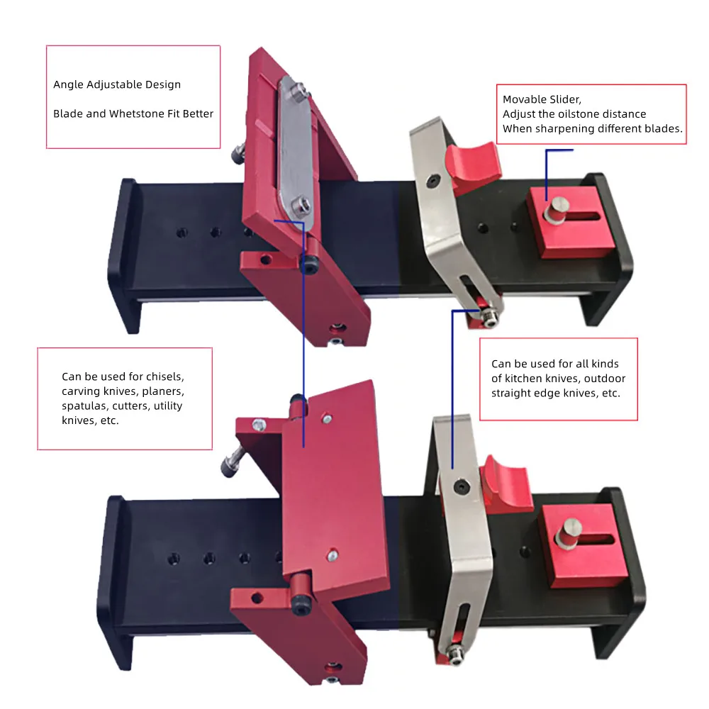 Multi-Function Fixed Angle Sharpening Frame Adjustable Sharpener Whetstone Grinding Tool For Planer Chisel Carving Knife