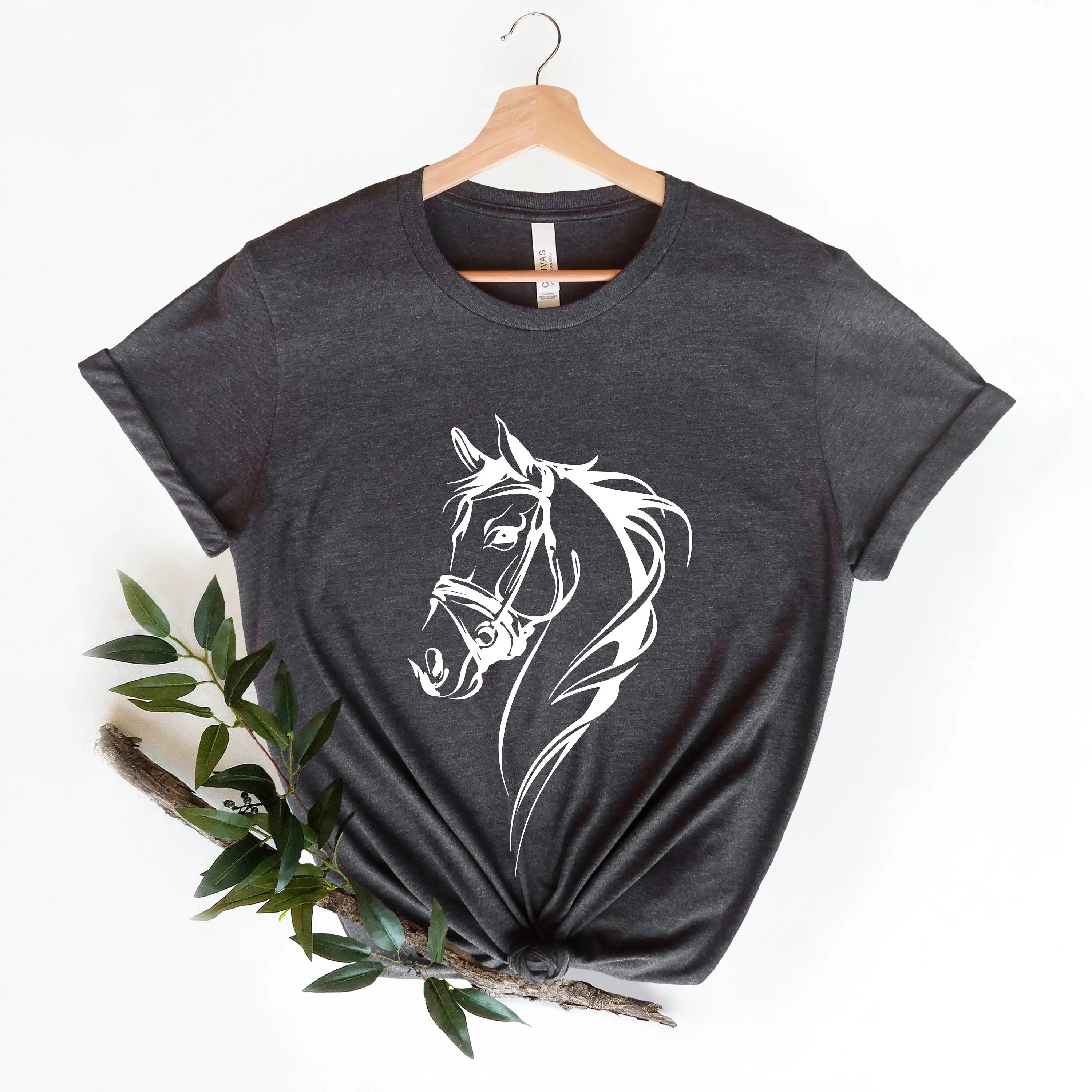 Horse Silhouette T Shirt Lover Funny Owner Drawing Line Art