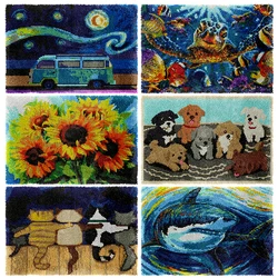New Animals Knooppakket Smyrna Needlework Mat Latch Hook Rug Kits Almofadas Klink Haak Kussen Bloem Embroidery Carpet Set Diy