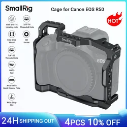 SmallRig Camera Cage for Canon EOS R50 Arca Swiss Quick-Release Plate For DJI RS2/RSC2/RS 3 Pro Gimbal & Tripod W Cold Shoe 4214