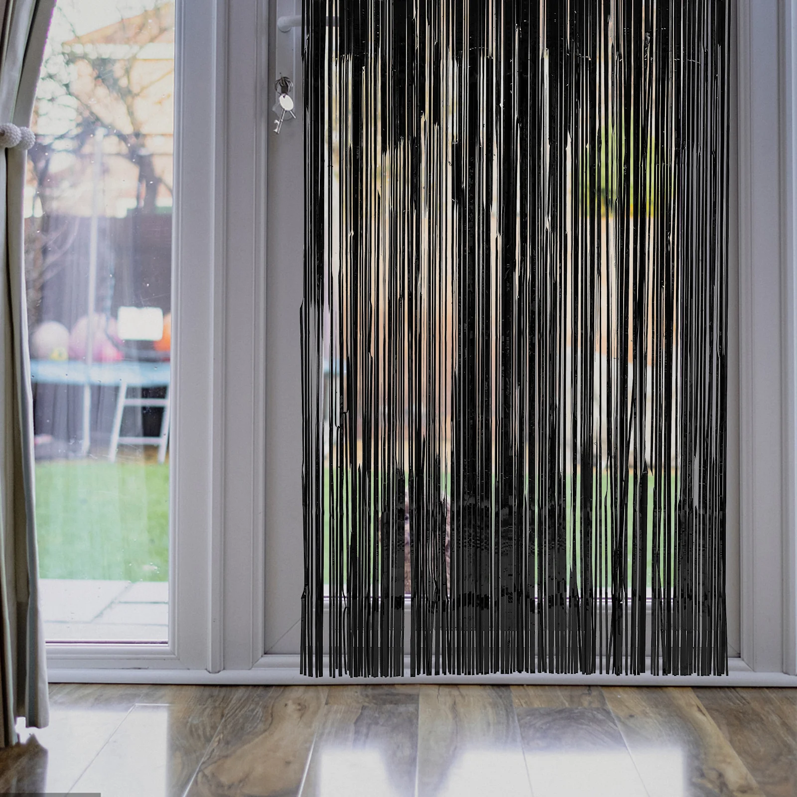 

3pcs Metal Foil Fringe Curtains Party Decoration Gradient Shiny Backdrop Streamer Reusable Birthday Bachelorette Baby Shower