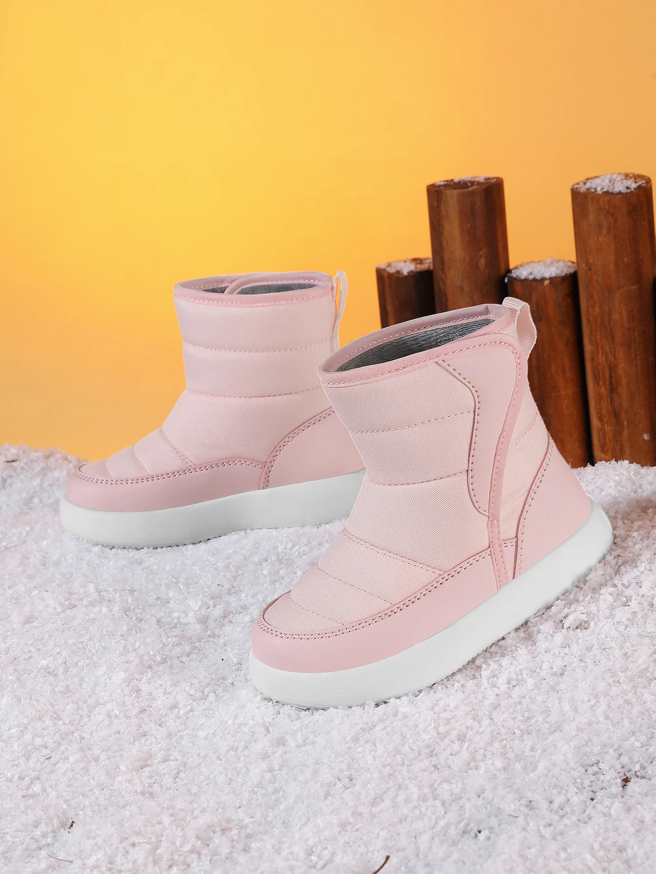 Snow Boots Waterproof 2024 New Short Boots Thick-Soled Warm Lightweight Cotton Shoes Popular Versatile Kidsren\'s Casual Shoes