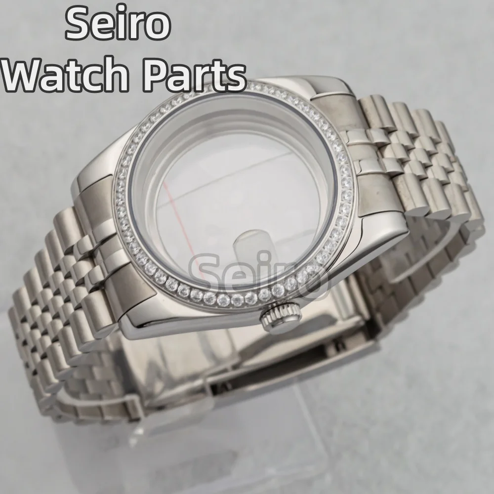 

Diamond NH35 Case Steel Strap 36MM/39MM Watchcase Sapphire Glass 10bar for Datejust NH34 NH36 Movement Watch Accessories Parts