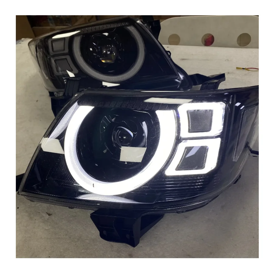 

LED Headlight for HILUX VIGO LED Angel Eyes Headlights Black Housing 20111-2014