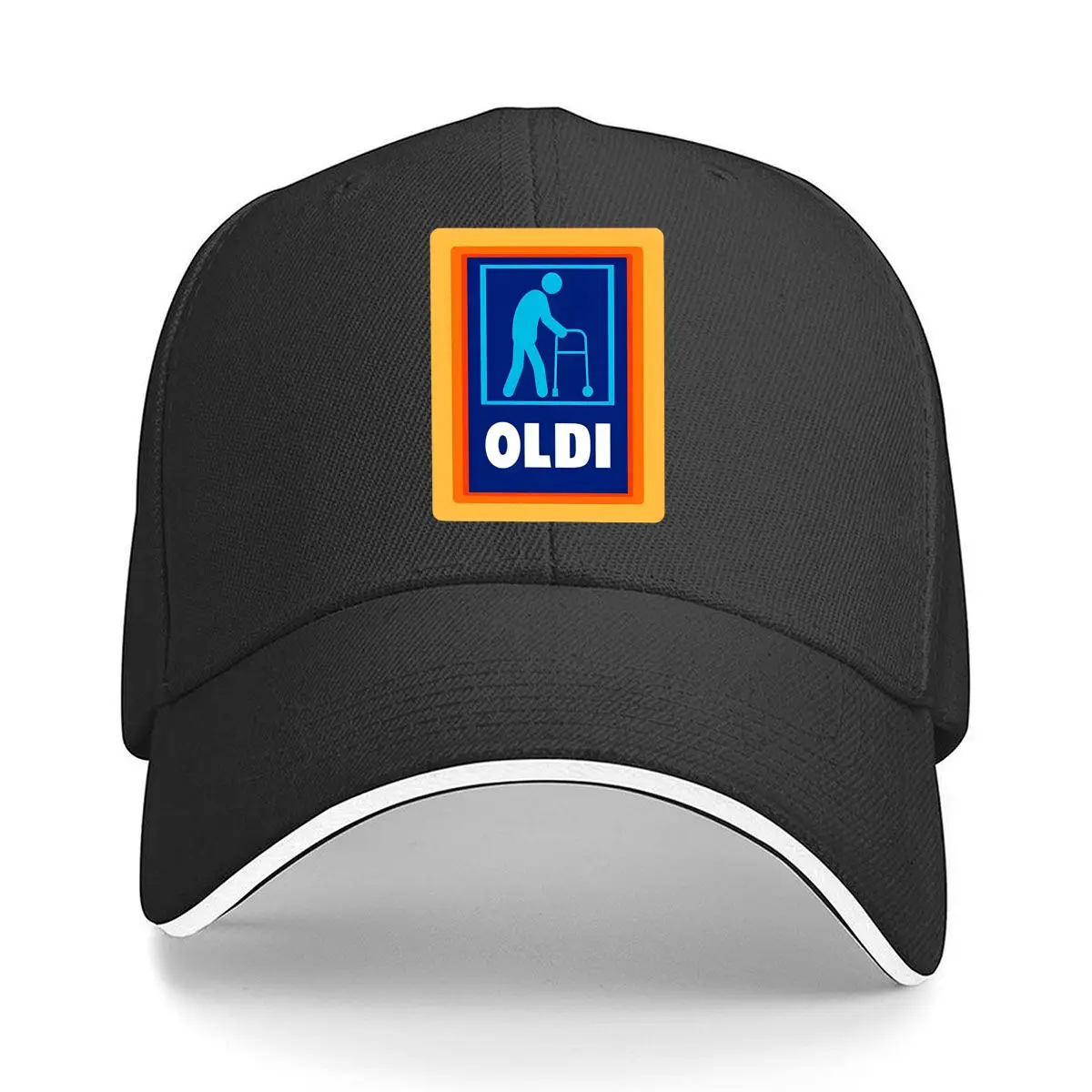 OLDI Elderly Walker Sign Sandwich Baseball Cap Outdoor Workouts Sun Hat