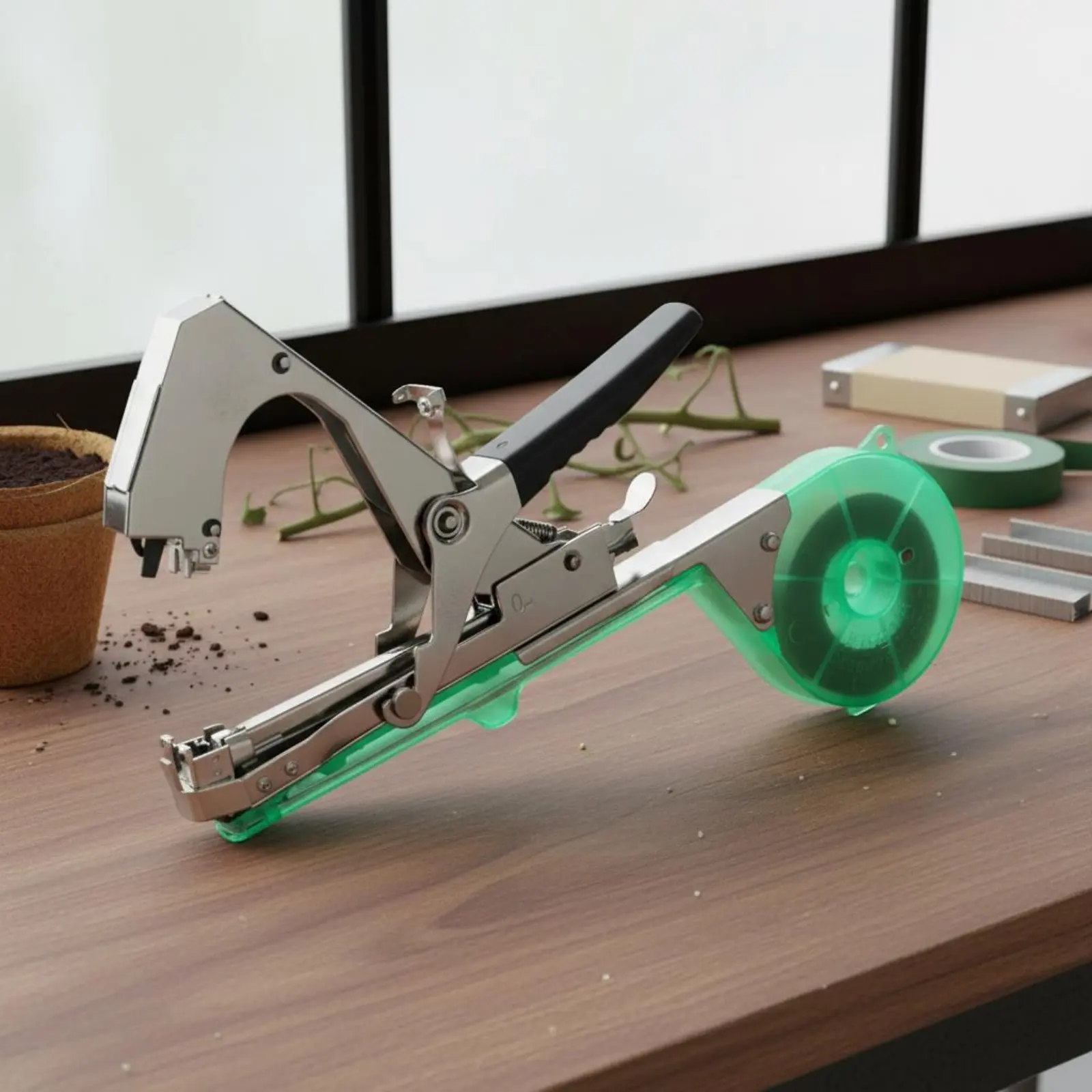 Tapener Labor Saving Plant Tying Machine Vine Tying Machine Easy to Use Tapener Metal Build for Vineyard, Greenhouse