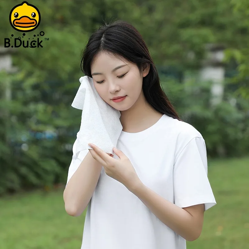 B,Duck Sterilization Independent Packaging Disposable Washcloth Soft Skin-friendly Fabric Travel Portable Pack Candy Color