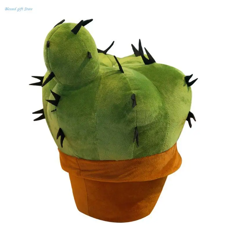 3D Soft Plush Cactus in Flowerpot Pillow Decorative Accessory for Kids /Festival Indoor Decoration Presents