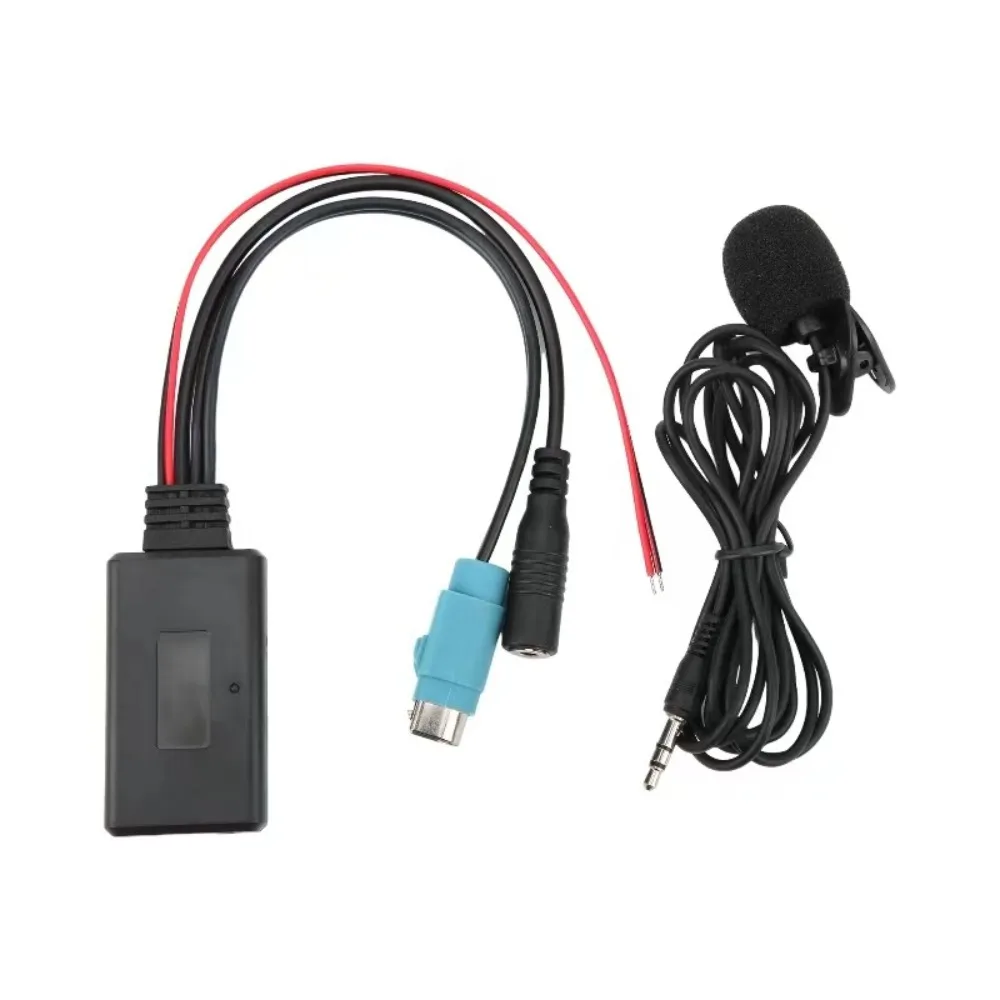Bluetooth 5.0 AUX Adapter With Mic For Alpine KCE-236B CDA-9852/E CDE-9887/R Hands-Free Music Streaming Kit