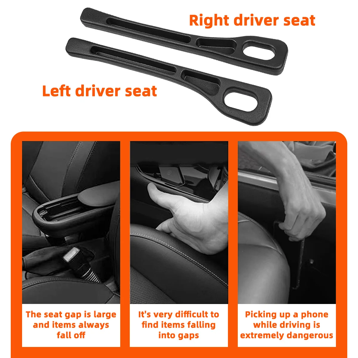 YONGRUN 1/2/3pairs Car Seat Gap Plug Strip Side Seam Gap Filling Material Gap Storage And Organization Car Interior Accessories