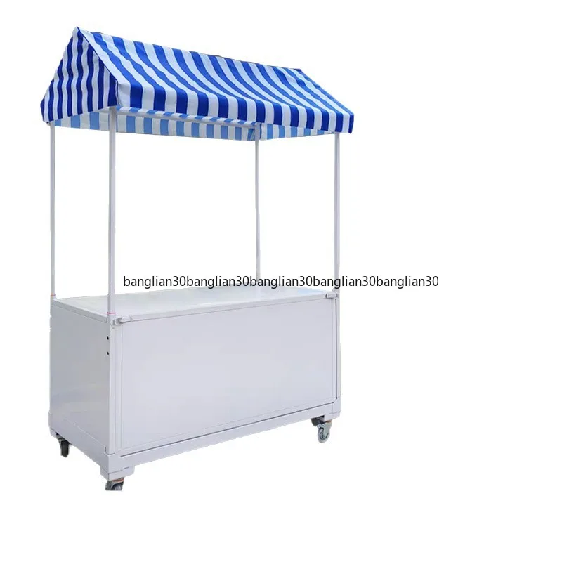 Night Market Stall Trolley Foldable Multi-functional Snack , Special for Stall Stalls, Hand-pushed Mobile Dining Cart