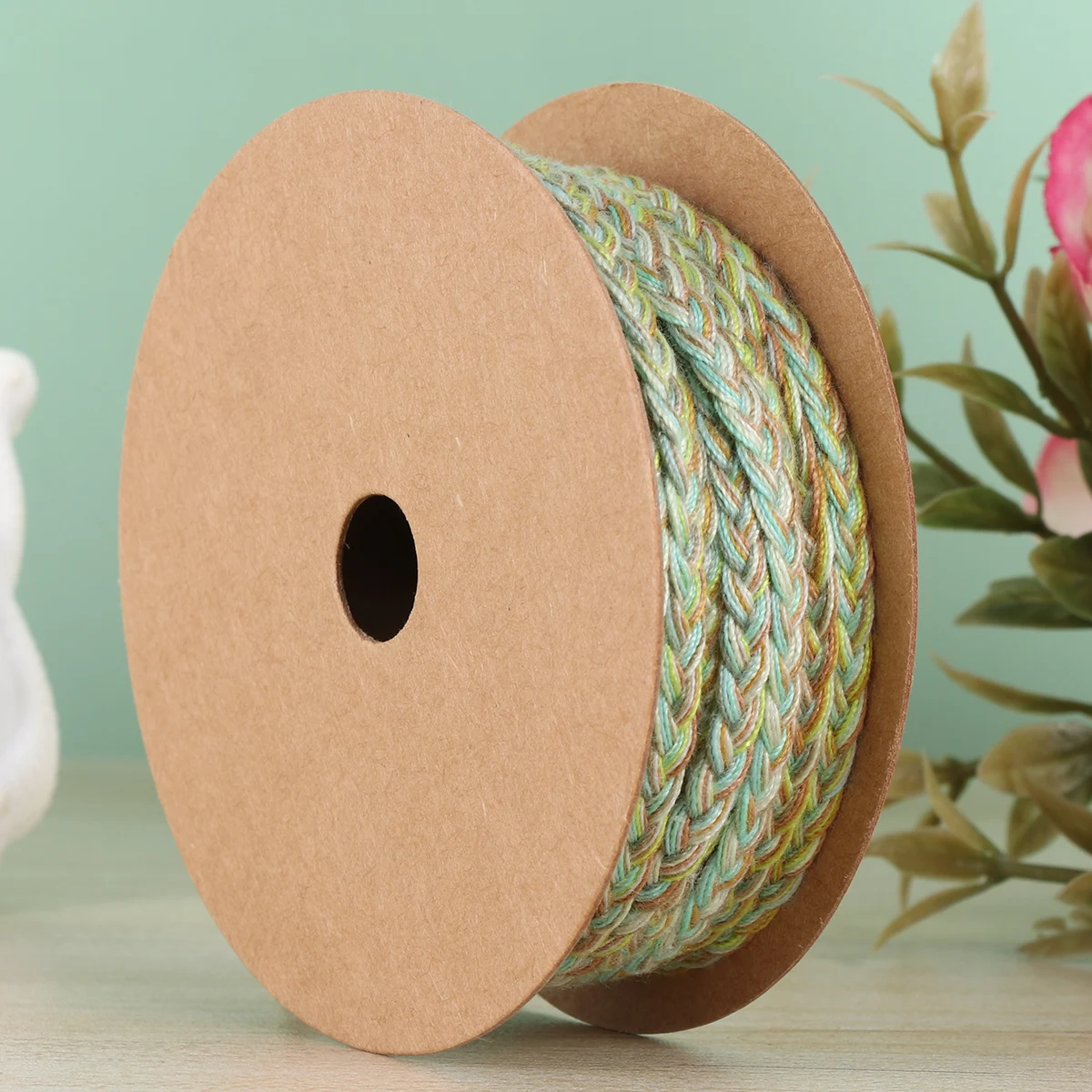 

Braided Rope Headdress Cord for Crafts Cotton Woven Material Twine Ribbon Thick