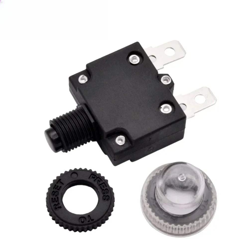 

KYB8-15A Mini Circuit Breaker with Dust Cover - 2-Pin Overload Protector Black for Home/Industrial Use