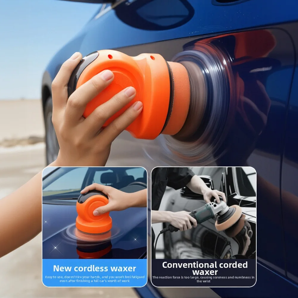 Wireless Cordless Car Polishing Machine 3 Adjustable Waxer Grinder with LCD Display 4000mAh Rechargeable Battery
