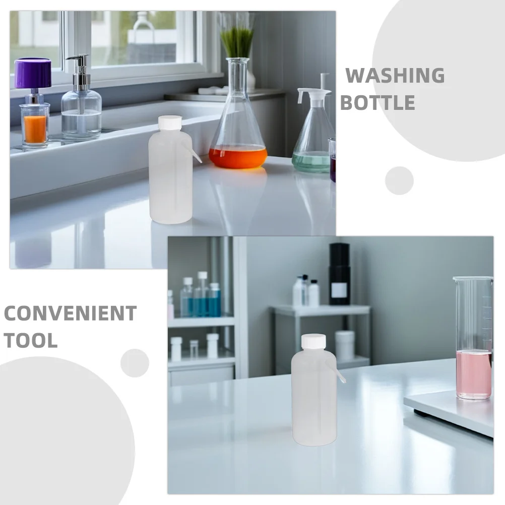 2개입 와이드 마우스 스퀴즈 병 플라스틱 세척 및 헹굼 병 휴대용 리필 가능한 실험실 안전 병 여행용