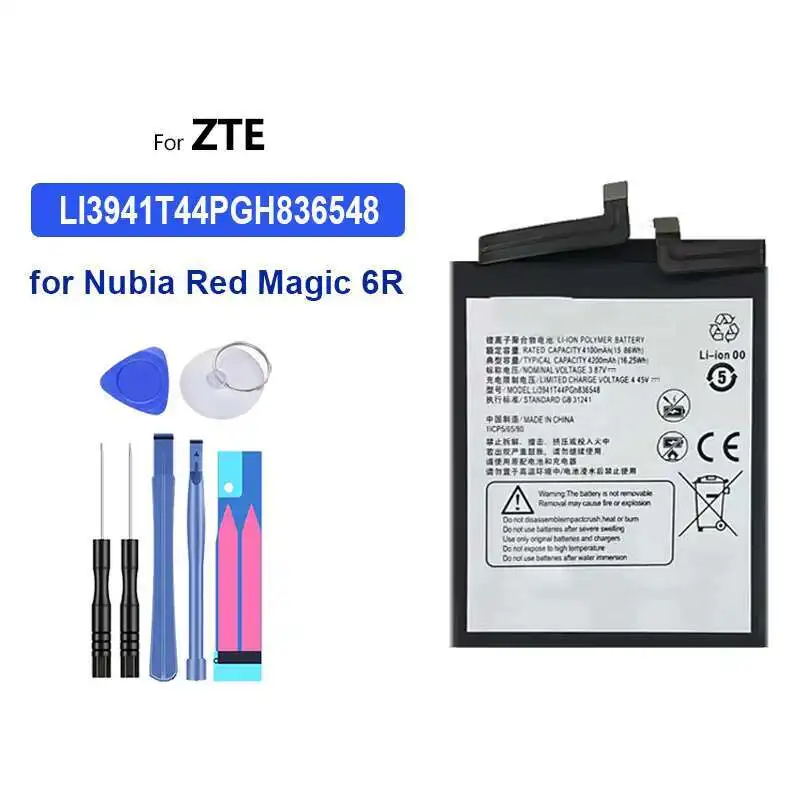 

LI3941T44PGH836548 For Nubia Red Magic 6R Reliable Power Supply High-Capacity Mobile Phone Battery 4100Mah