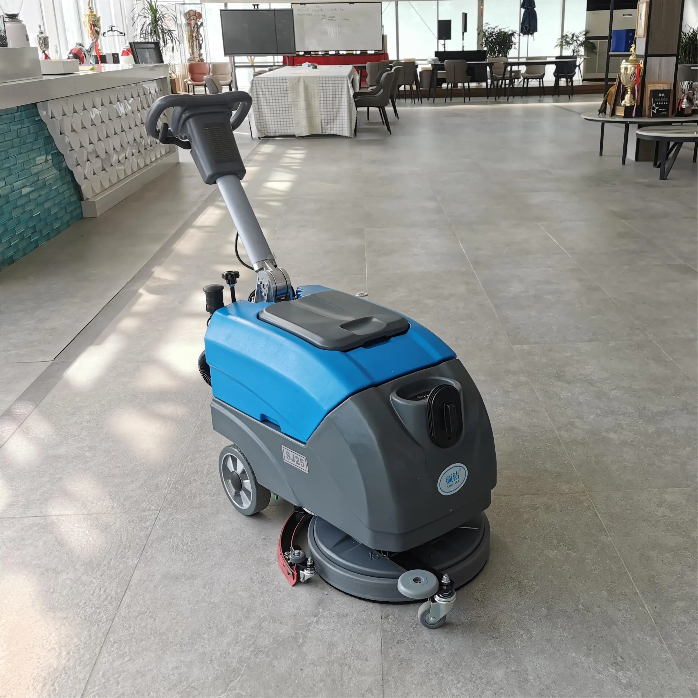 Powerful Walkbehind Floor Cleaning Machine Scrubber Road Sweepers for Marble and Concrete