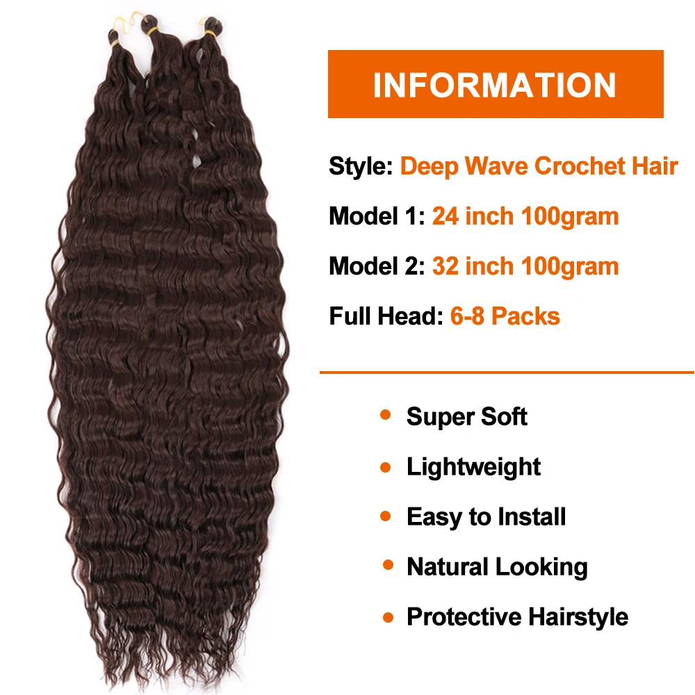 Bellqueen Grey Ocean Wave Crochet Hair Extension Afro Curls Synthetic Deep Wave Braiding Hair For Black Women 24 32 Inch