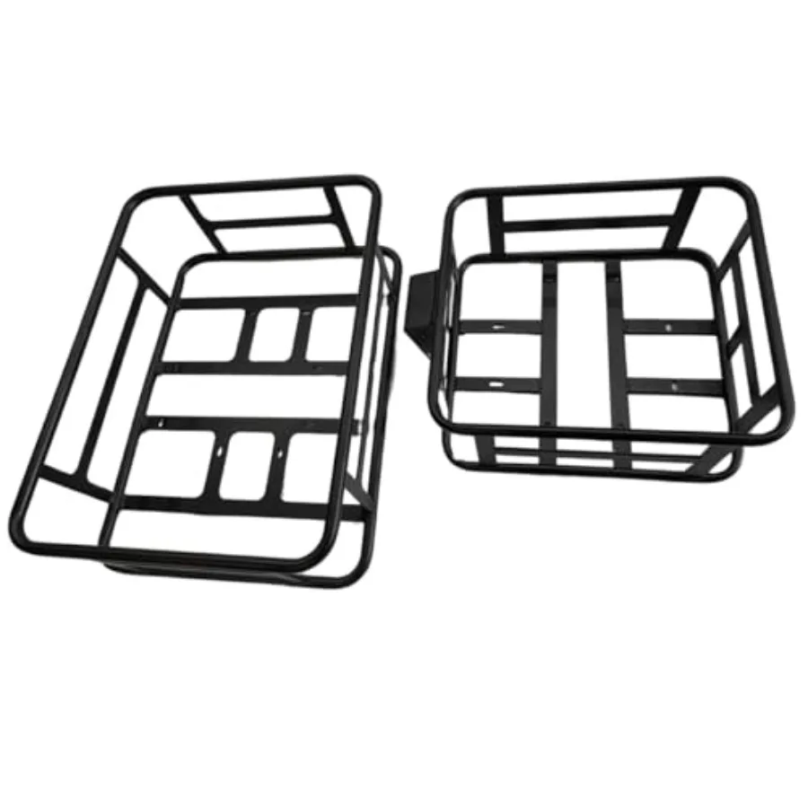 

Комплект передней и задней корзины для электрического велосипеда. Грузовая корзина 2 в 1 для покупок продуктов и хранения снаряжения на открытом воздухе. Простая установка с помощью