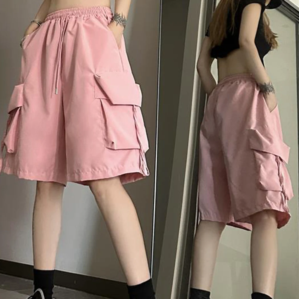 카고 포켓 캐주얼 작업복 캐주얼 의상 캐주얼 행사용 약간 신축성 있는 소재 패션 streetwear 카고 바지 여성