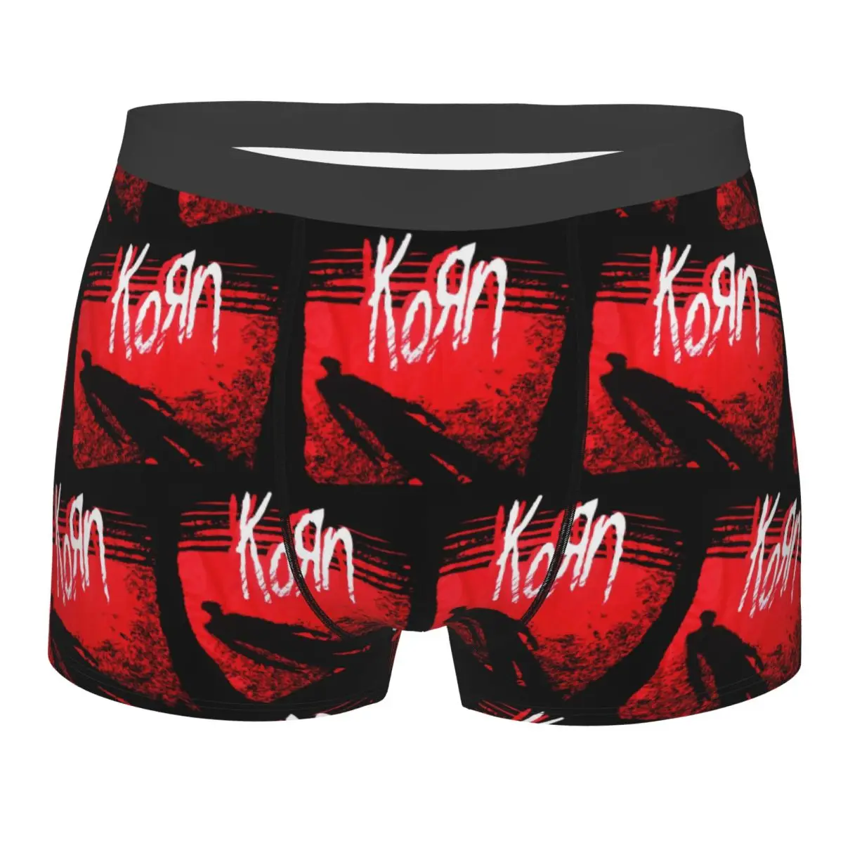 Boxer Underpants Shorts Korn Metal Rock Music Panties Male Breathable Underwear for Homme Man Boyfriend Gift