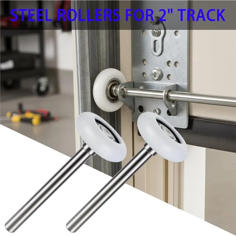AFOURT-Präzisionslager-Garagentorrolle, 10 Stück, 7 Zoll x 2 Zoll, Nylon-versiegelter Schaft, verwendet 6200 Doppeldichtung für Haus und Gewerbe – Detail 3
