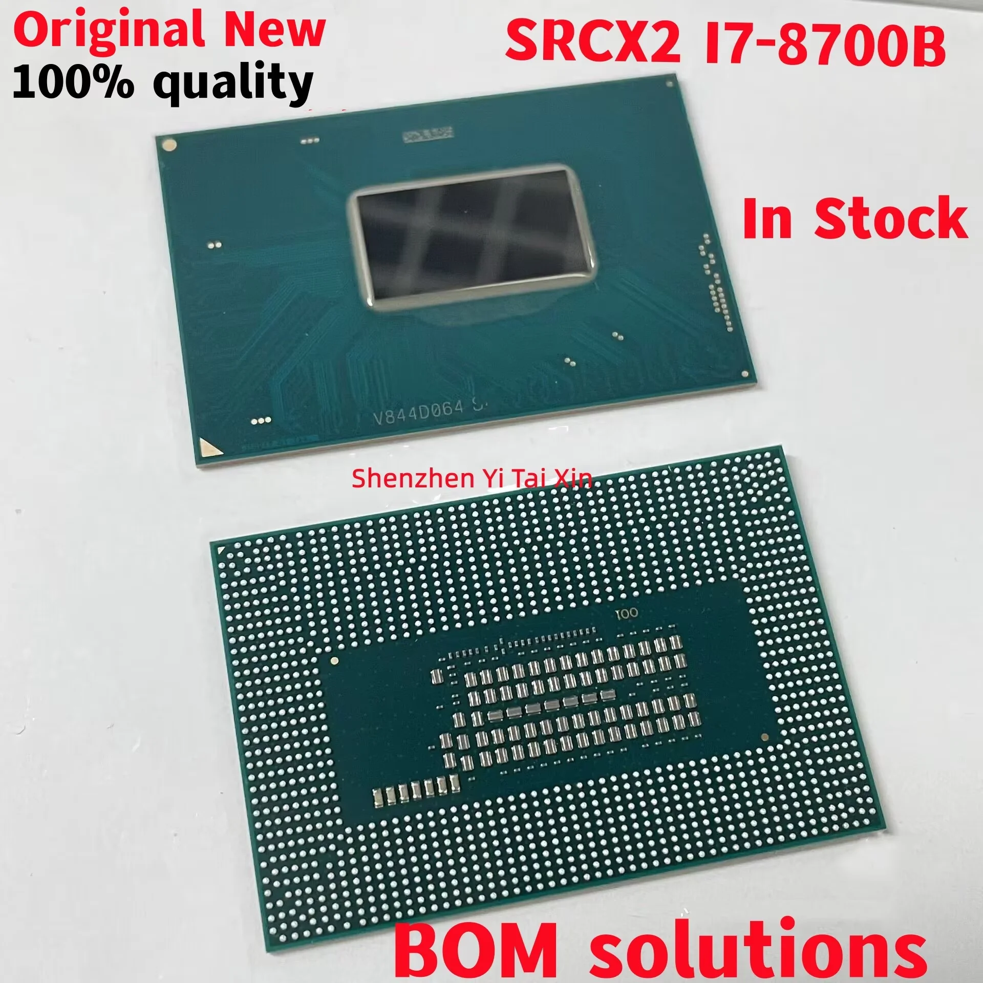 100% New SRCX2 I7-8700B SRCX4 I5-8400B SR3YY I7-8750H SR3YZ I7-8850H SR3Z0 I5-8300H SR3Z1 I5-8400H BGA