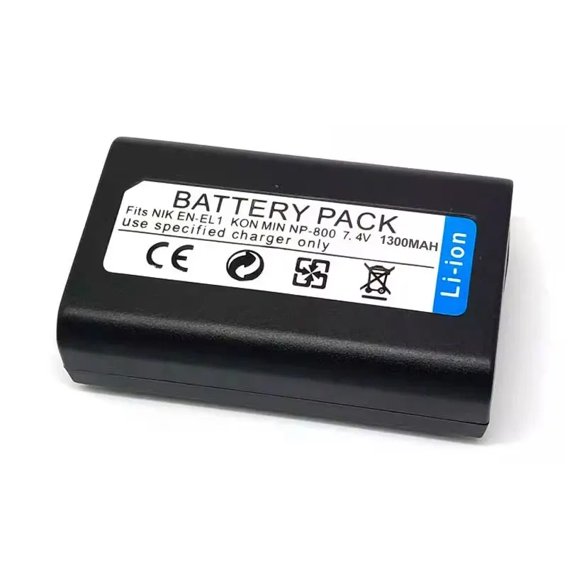 EN-EL1 ENEL1 EN EL1 1300mah Battery and Charger for Nikon E880 CoolPix 4300 5400 8700 500 775 880 885 990 995 Bateria