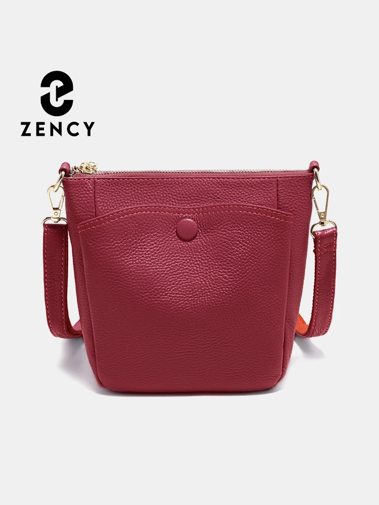 Zency Laides piccola borsa in morbida pelle di mucca nuova borsa a tracolla Casual da donna semplice borsa a molti colori per borse da donna per