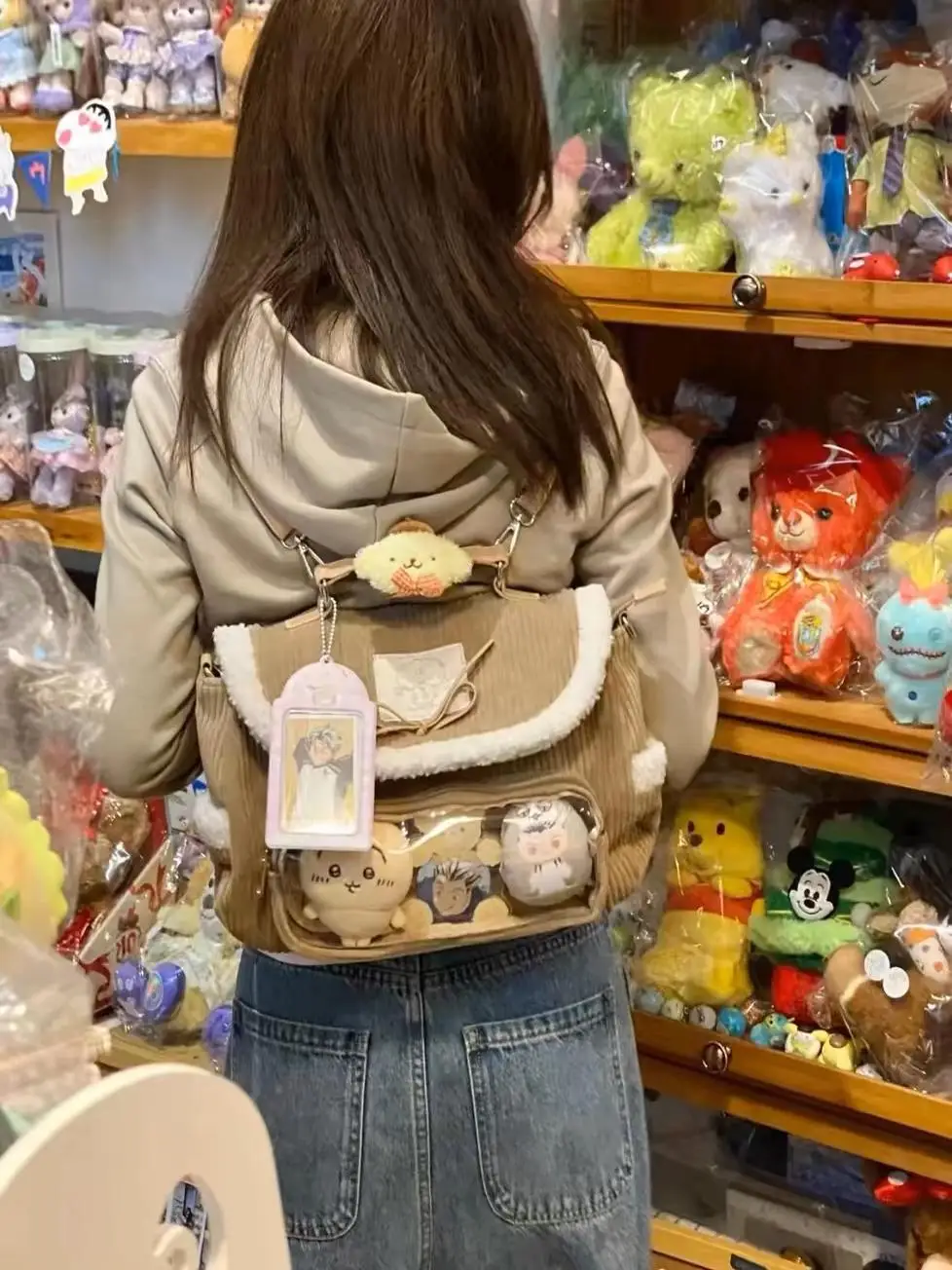 Cord Design ita Rucksäcke Teenager-Mädchen neue 2024 einfache Schult asche adrette Stil beliebte transparente Rucksack сумка Bolsos